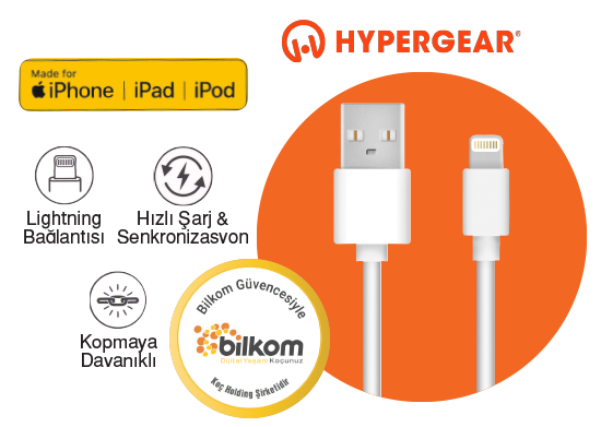 Lightning Kablo 1.2 M Apple Lisanslı