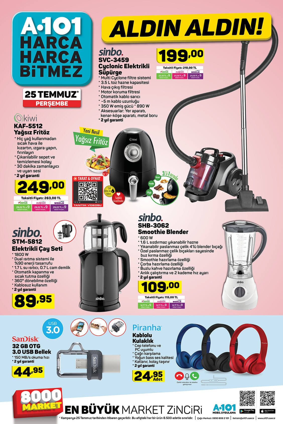 A101 Aldın Aldın 25 Temmuz Perşembe Mutfak Robotu ve Aletleri