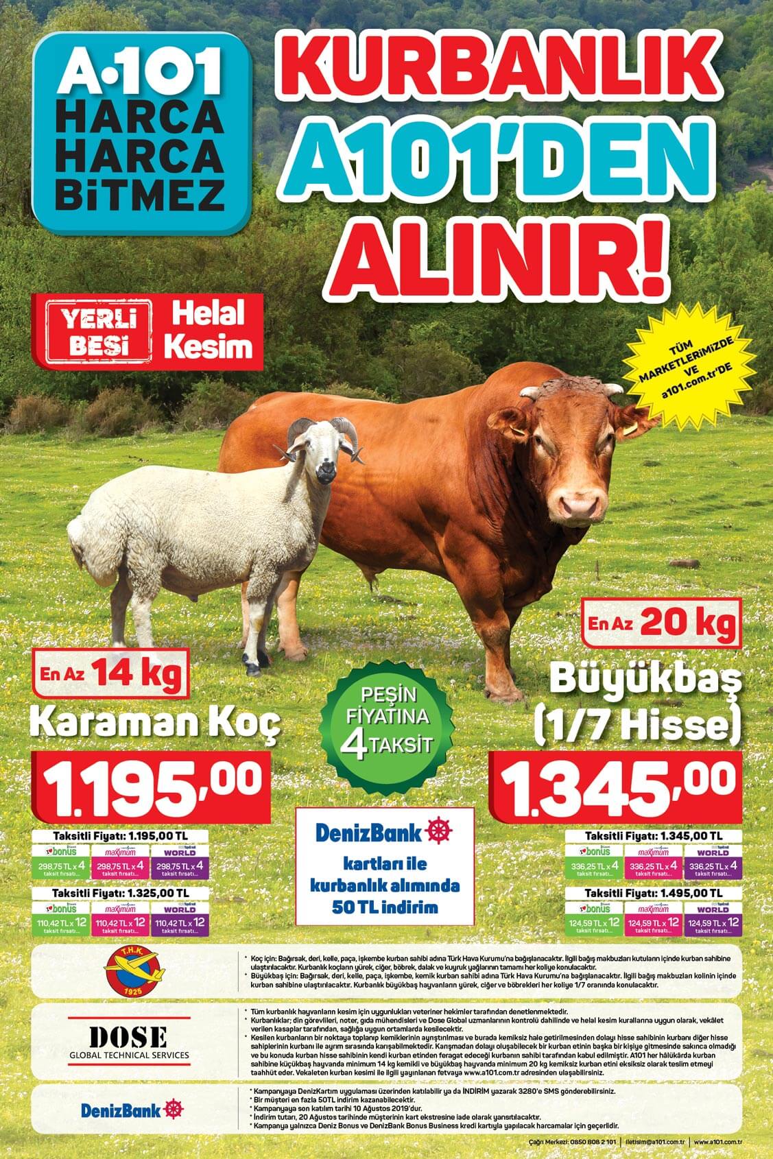 Kurbanlık - A101 Aldın Aldın 1 Ağutos'tan İtibaren Perşembe