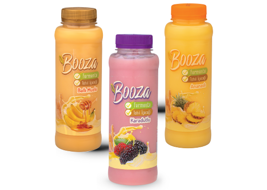 Fermente Edilmiş Tahıl İçeceği Karadutlu / Ananaslı / Ballı Muzlu Booza 330 ml