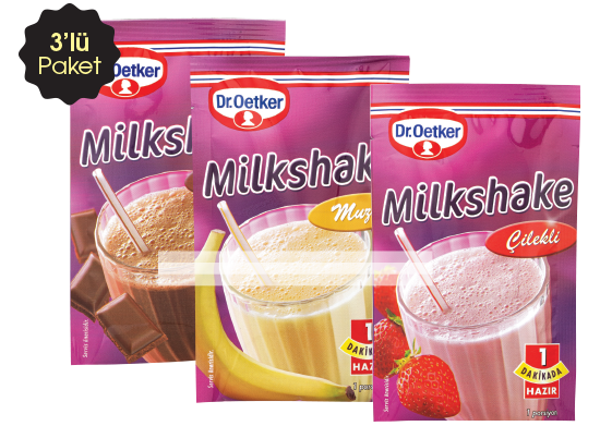 Toz Milkshake Çikolatalı/ Muzlu/Çilekli Dr Oetker