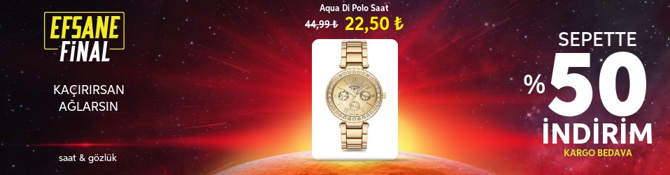 Erkek kol saatlerinde yüzde 50 indirim sizleri bekliyor