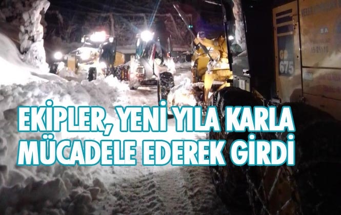 Mersin Büyükşehir Ekipleri, Yeni Yıla Toroslar Yavca’da Karla Mücadele Ederek Girdi