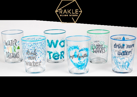 Tekli Desenli Cam Bardak