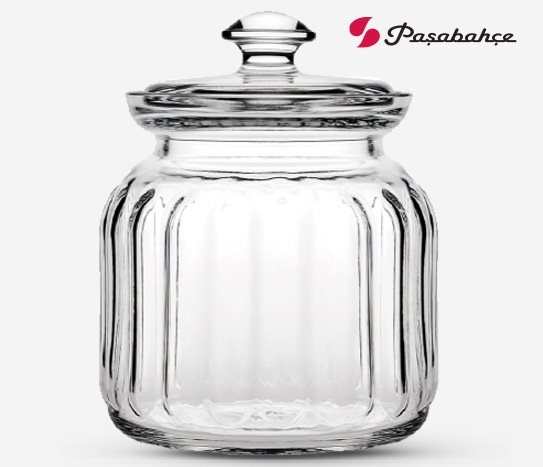 PaşabahçeBüyük Boy Kapaklı Cam Kavanoz