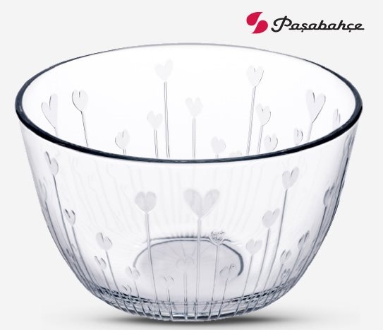 PaşabahçeKalp Gravürlü Büyük Kase