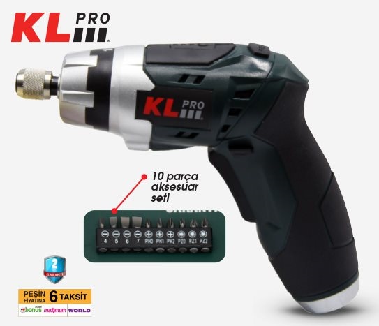 KL Pro10 Parça Akülü Vidalama Seti