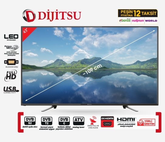 Dijitsu 43” FHD Uydu Alıcılı Televizyon