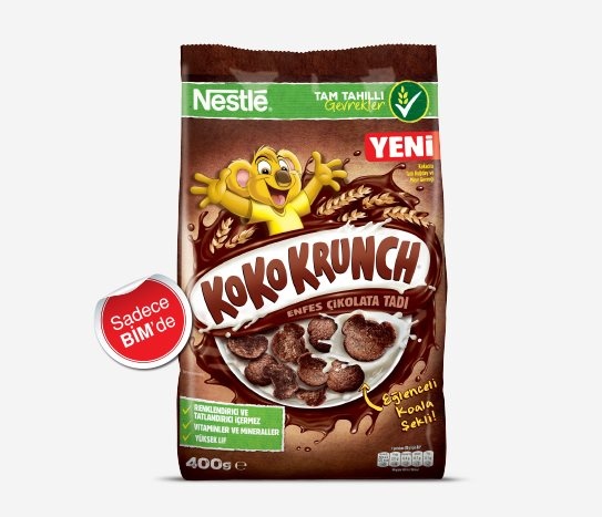 Koko Krunch Kakaolu Mısır ve Buğday Gevreği