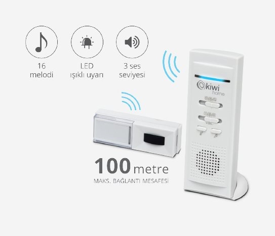 Kablosuz Portatif Kapı Zili