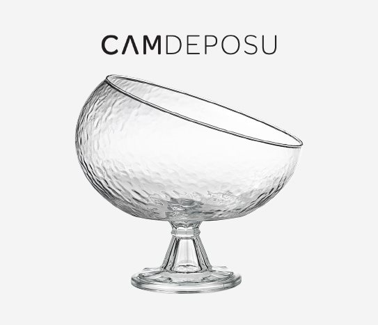CamDeposuAçık Büfe Sunum Kasesi ~22 cm