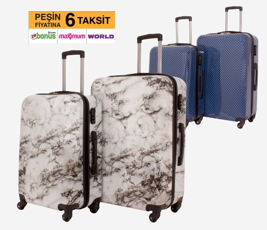 Desenli Orta Boy Abs Valiz