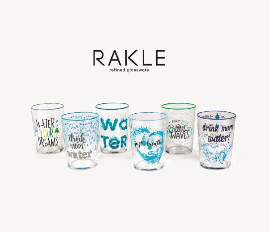 RakleDesenli Su Bardağı