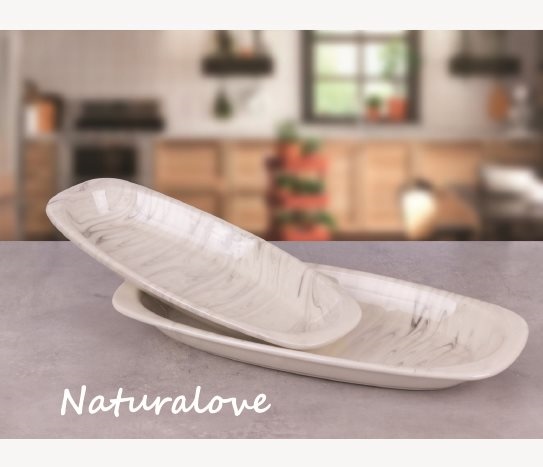 NaturaloveSeramik 2´li Kayık Tabak