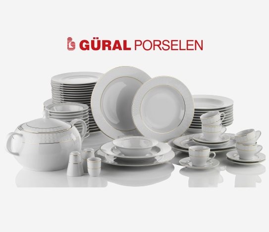 Güral Porselen - 12 Kişilik 68 Parça Yemek Takımı