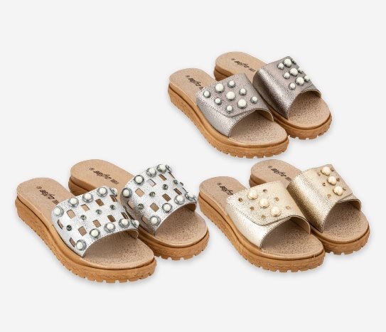 Taşlı Lüks Grup Terlik Kadın