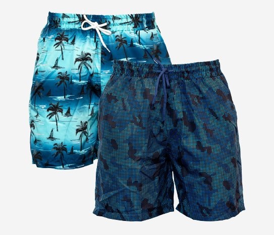 Desenli Deniz Şortu Erkek