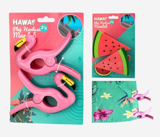 Hawai - 2’li Havlu Klipsi