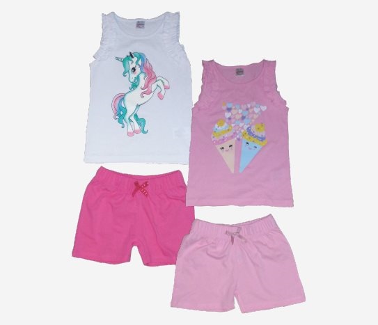 İp Askılı Şortlu Takım Kız Çocuk