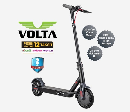 Volta - Katlanabilir Elektrikli Alüminyum Kick Scooter