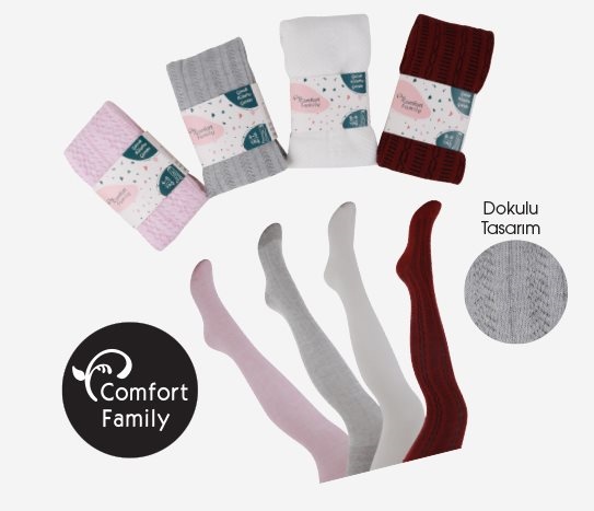 Comfort Family - Pamuklu Külotlu KÄ±z Çocuk Çorap
