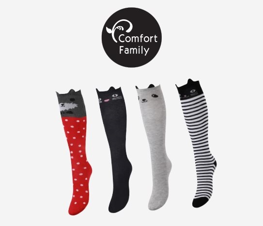Comfort Family - Pamuklu Diz Altı Kız Çocuk Çorap