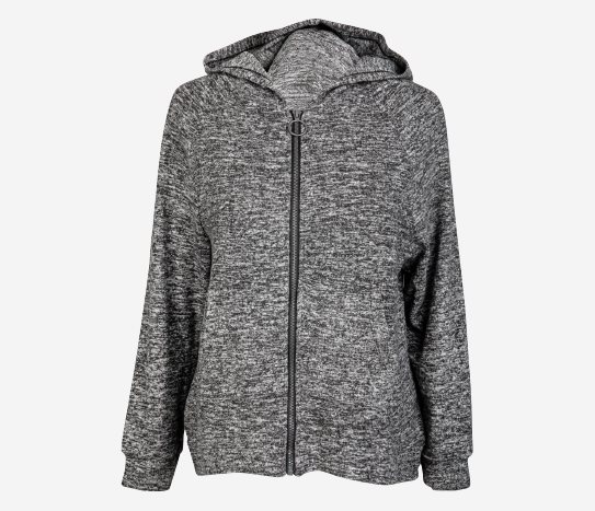 Kapüşonlu Fermuarlı Kadın Sweatshirt