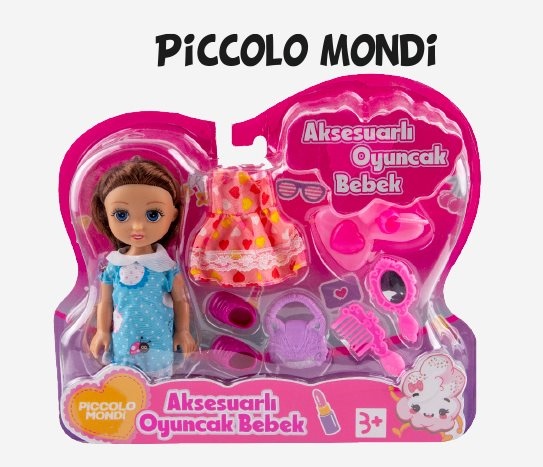 Piccolo Mondi - Aksesuarlı Oyuncak Bebek