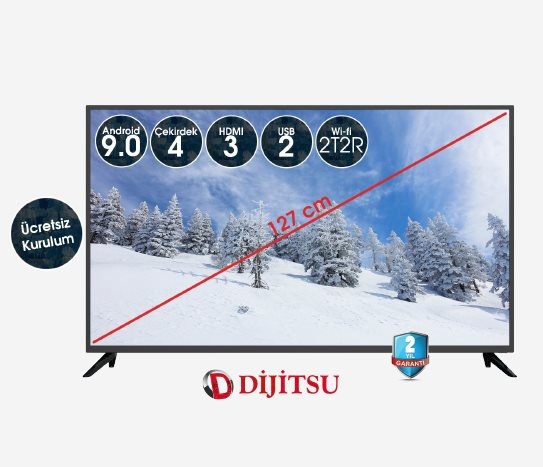 Dijitsu 50 Inç Uydu Alıcılı Smart TV