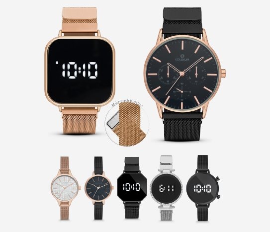 Mıknatıslı Hasır Kordonlu Saat