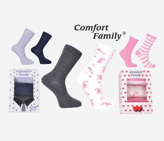 Comfort Family - 3’lü Erkek/Kadın Çorap