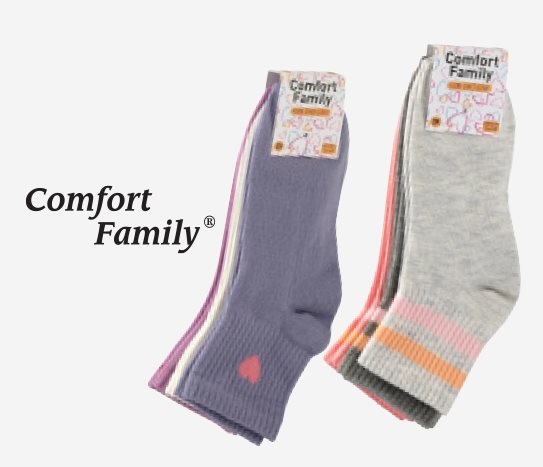Comfort Family - 3’lü Kadın Sporcu Çorabı