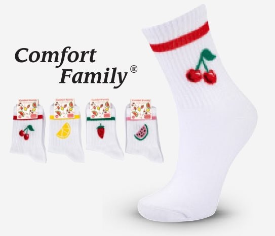 Comfort Family - Meyve BaskÄ±lÄ± Çorap