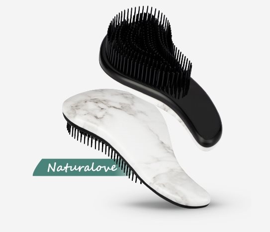 Naturalove - Mermer Desenli Saç Açma Tarağı