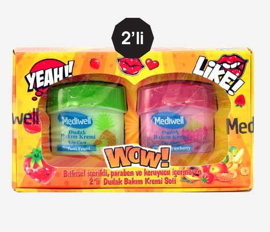 Mediwell - 2'li Dudak Balmı
