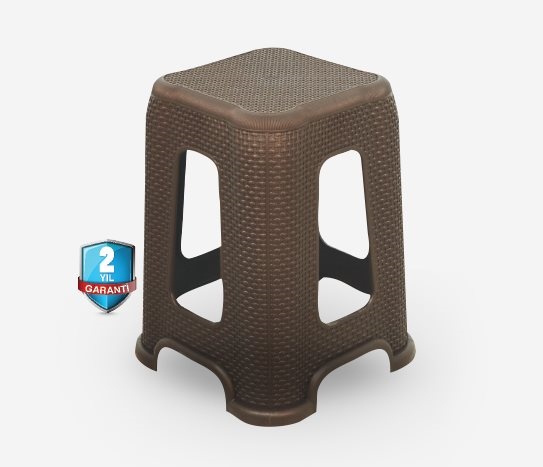 Rattan Görünümlü Plastik Tabure