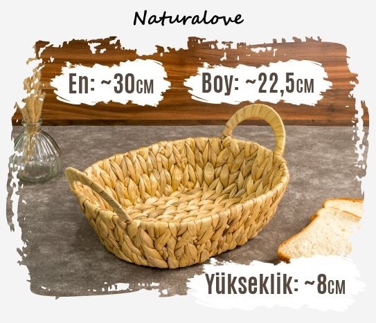 Oval Hasır Ekmeklik Organizer