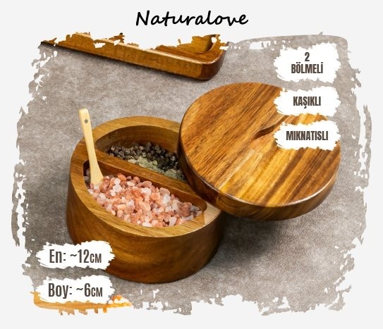 Akasya Ağacı Kapaklı Baharatlık