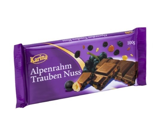 Karina - Üzümlü Ve Fındıklı Sütlü Almanya Çikolatası