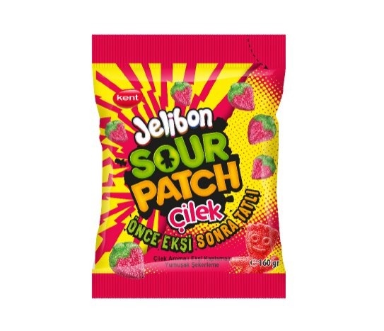 Jelibon - Çilek Aromalı Tatlı ve Ekşi Yumuşak Şeker