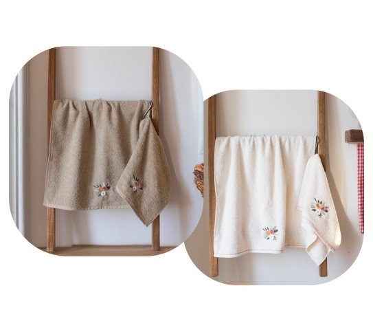 İkili Nakışlı Havlu Set