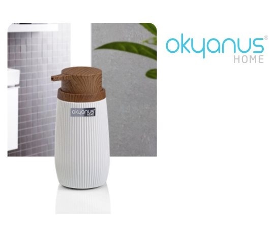 Ahşap Görünümlü Çizgili Sıvı Sabunluk