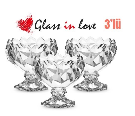 Cam Ayaklı Tatlı Kasesi /Dondurmalık ~250 cc