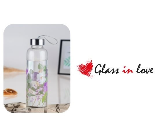 Borosilikat Cam Su Şişesi ~500 cc