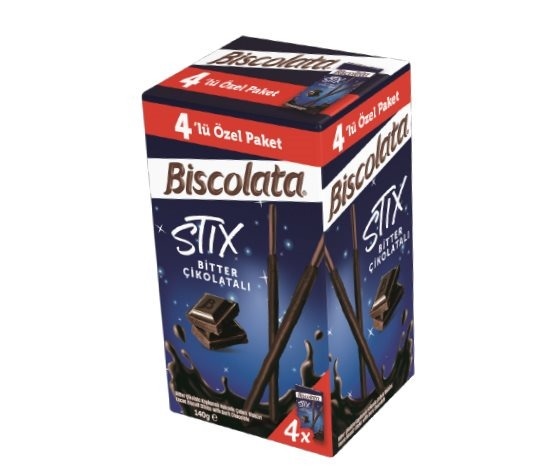 Biscolata Stix - Bitter Çikolata Kaplı Kakaolu Çubuk Bisküvi