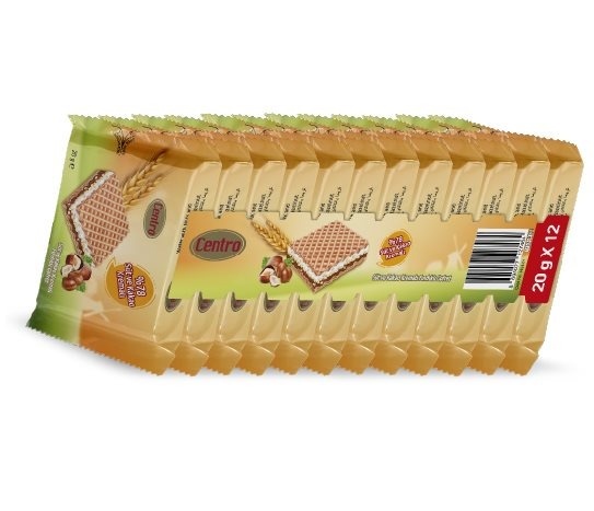 Centro - Süt Ve Kakao Kremalı Fındıklı Gofret