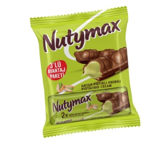 Nutymax - Sütlü Çikolata Kaplamalı Antep Fıstıklı Kremalı Gofret