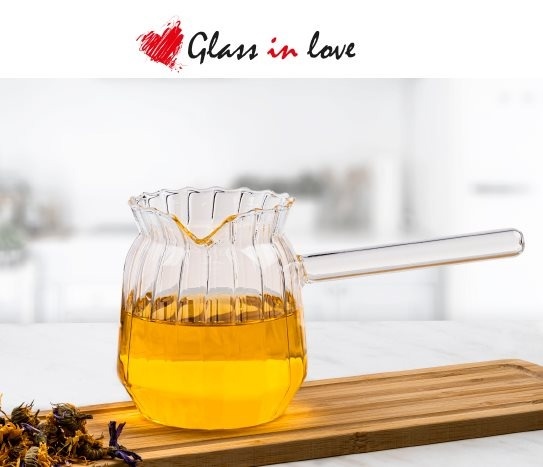 Borosilikat Gravürlü Cezve ~350 cc