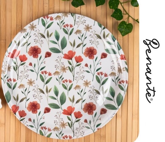 Melamin Büyük Yuvarlak Tepsi ~38 cm