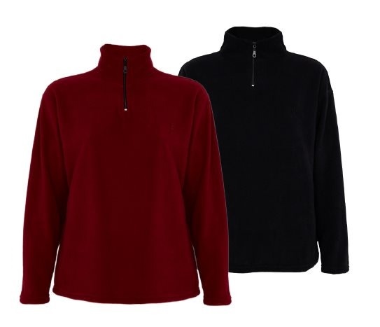 Yarım Fermuarlı Polar Üst Kadın